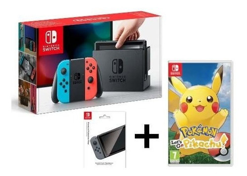 Consola Nintendo Switch Color + Pokemon + Mica / 12 Cuotas