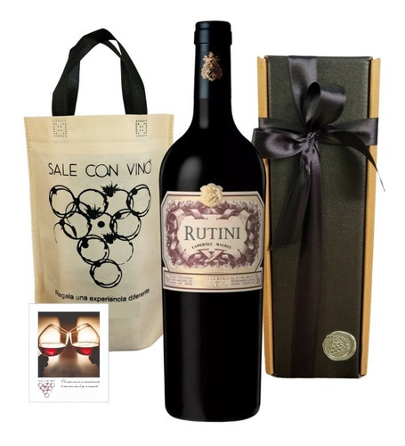 Regalo Caja Box Vino Rutini Cabernet - Malbec