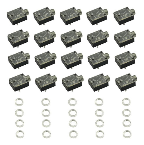 Conector De Audio Pcb Panel Montaje 5-pin Mono Y Estereo