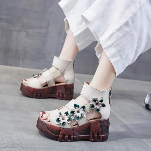 Zapatos Sandalias Plataforma Dama De Cuña De Moda