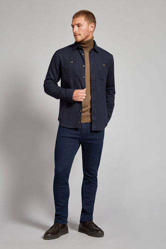 Camisa Devré Casual Viyela Azul Marino Hombre 42d000411001