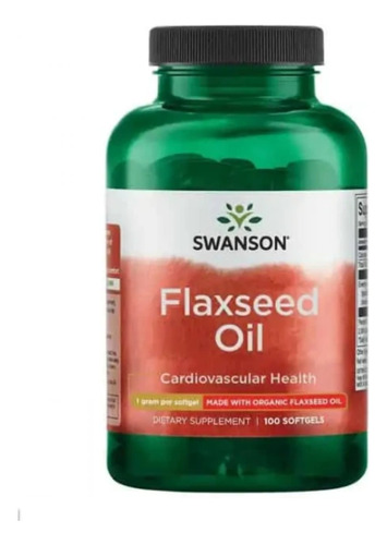 Swanson Flaxseed Oil Omega-3 Cardiovascula) 100 Softgels 1gr