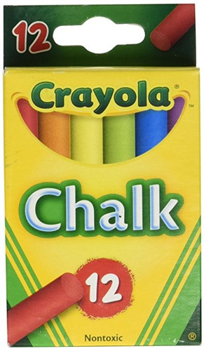 Crayola Tiza, Colores Surtidos, 12 Barras Por Caja