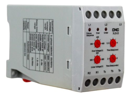 Rele De Asimetria Monitor De Voltaje Trifasico 1no+1nc Xj3-d