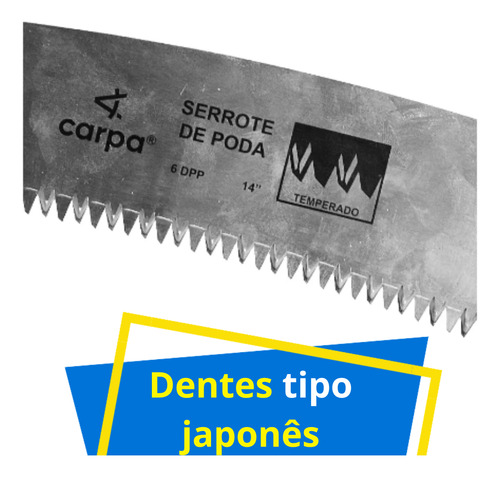 Serrote De Poda Dente Japonês 14 Com Faca Cabo Profissional