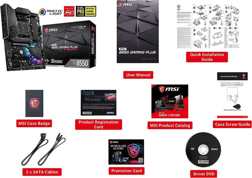 Tarjeta Madre Msi Mpg B550 Gaming Plus, Atx, Am4, Pcie 4.0