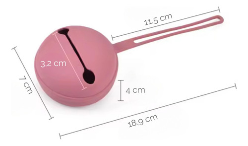 Portachupete De Silicona Bebé Portátil Circular Ajustable Beige