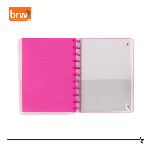 Cuaderno Inteligente C/ Discos Brw Peluche Tapa Dura 28x21cm Rosa