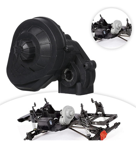 Caja De Engranajes Rc A Prueba De Polvo Para Scx10 Negro