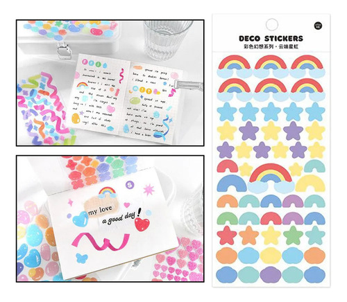 5 Pegatinas Brillantes Con Forma De Planificador, Calendario