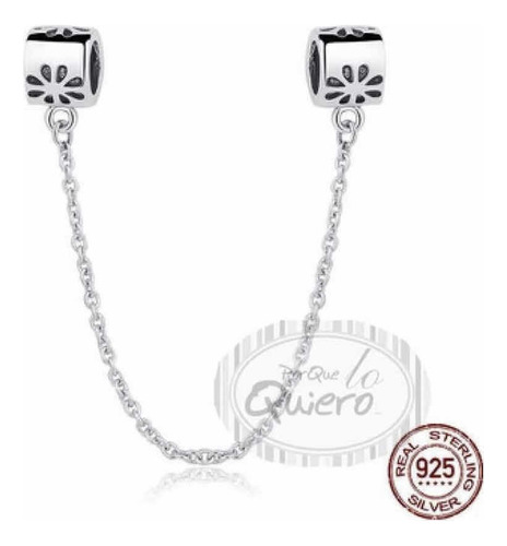 Charm 100% Plata A 925 Cadena Seguridad Cadenita Para Pandor