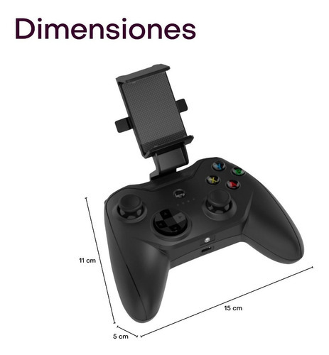 Control Gamer Riotpwr Para iPhone, Sin Cables, 1000 Juegos Color Negro