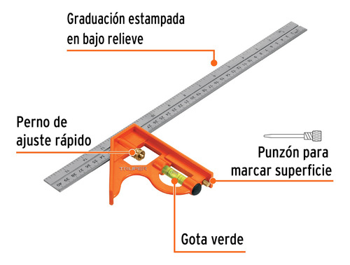 Escuadra De Combinación 16' Truper 14381