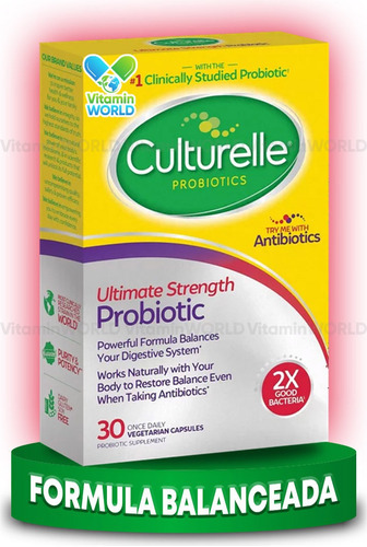 Culturelle Probioticos Fuerza Maxima 83mg 30caps Sabor Sin Sabor