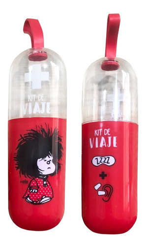 Tapones Estuche Mafalda Set 3 Kits De Viaje Relax Antifaz 
