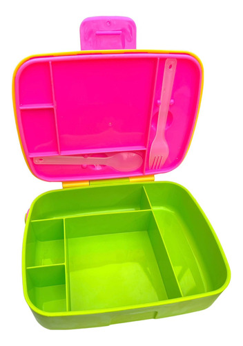 Pote Bento Impermeable 5 Compartimientos Infantil Lonchera 