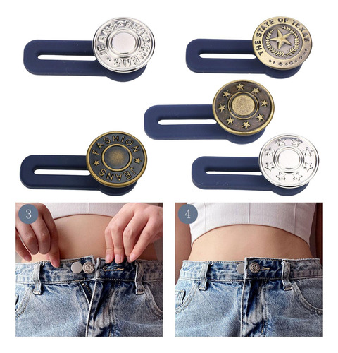 Extensor De Cintura Con Botón De Metal Para Hombre Y Mujer,