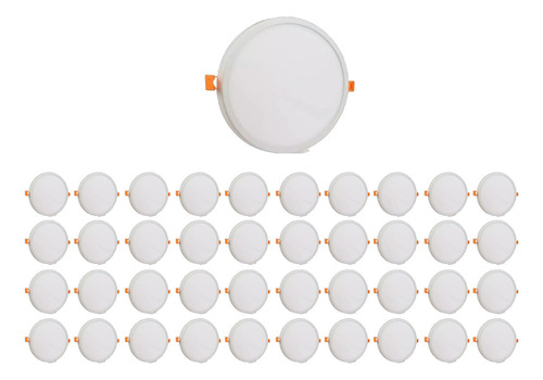 Lampara Led 20W AJUSTABLE Caja Bote Luz Blanca 40 Pzas Color Blanco Suministros Diamante