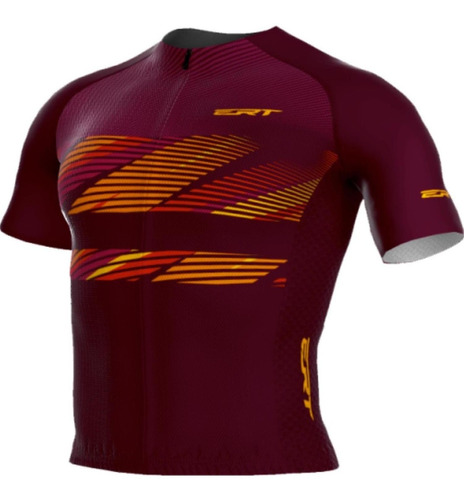 Camisa Ert New Elite Spark Vinho Modelagem Fit Bike Ciclismo