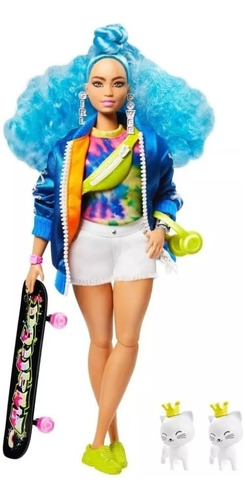 Barbie Extra Doll Nib Freckles Curly Hair Malibu Doll (Usado)