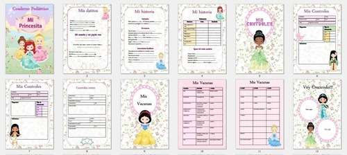 Cuaderno Pediátrico Kit Imprimible  | Mi Princesita 