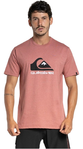 Camiseta Quiksilver Full Logo Masculino - Rosa
