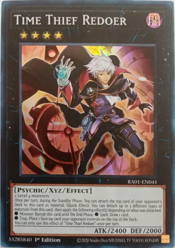 Time Thief Redoer (Secret Rare) – RA01-EN041 – 1. Ausgabe, Sammlerkarte