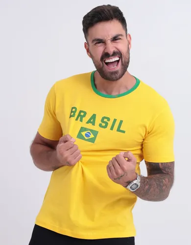Camiseta Do Brasil Masculina Camisa Copa 2026 Amarela Verde Amarelo Gg