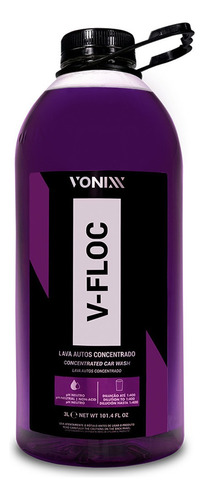 Shampoo Automotivo Ph Neutro Concentrado V-floc Vonixx 3l