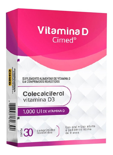 Lavitan Vitamina D 1.000 Ui (colecalciferol) 30comp Cimed