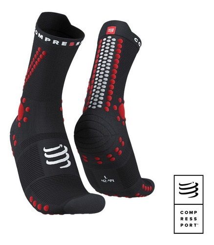 Calcetín Trail Pro Racing Socks V4.0 Black/red Compressport