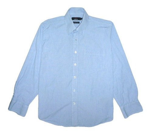 Camisa Manga Larga Azul Claro.  