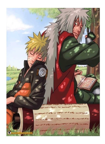 Cuadro Decorativo Naruto Y El Maestro Jiraya