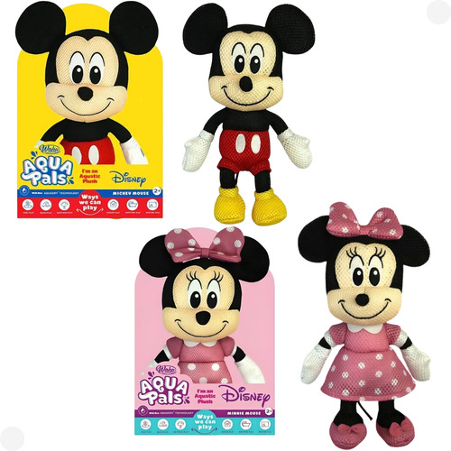 Kit Pelúcias Disney Acqua Pals Mickey E Minnie 40cm - Fun