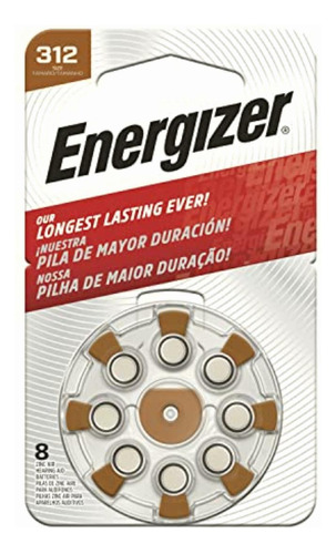 Energizer, Pilas Auditiva 312, 8 Pilas, Blanco/rojo
