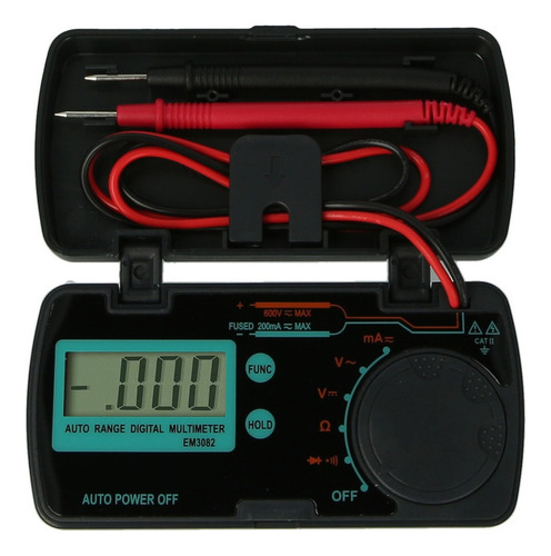  Em3082 Mini Multímetro Digital Ac Dc Volt Amp Ohm Lcd