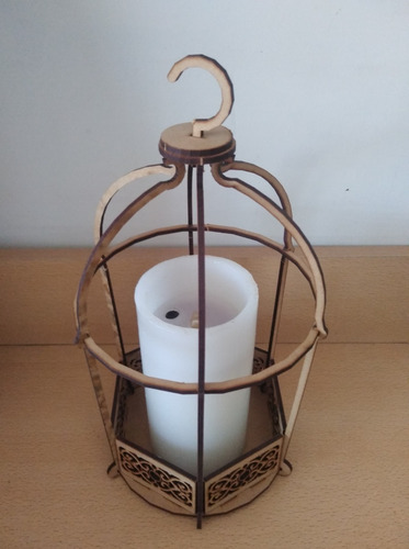 Imagen 5 de 7 de Jaulas Decorativas Fibrofácil 30 Cm. Centro De Mesa