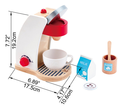 Set De Cocina De Madera Máquina De Café Con Accesorios Blanc
