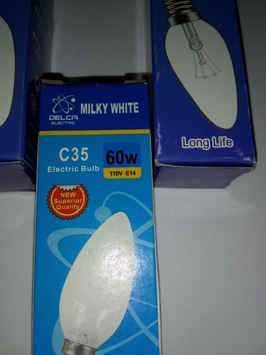 Bombillo Incandecente Tipo Vela De 60w.e14/12.120v.