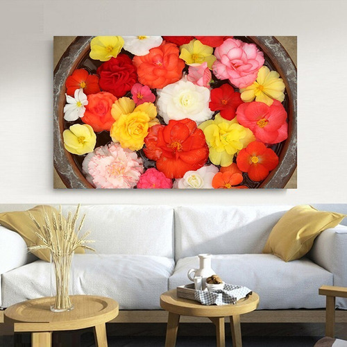 Cuadro Decorativo Moderno 60x90 Flores Deco Living