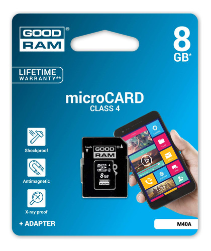 Goodram 8 Gb Tarjeta Memoria Micro Sdhc Microsdhc Clase 4 