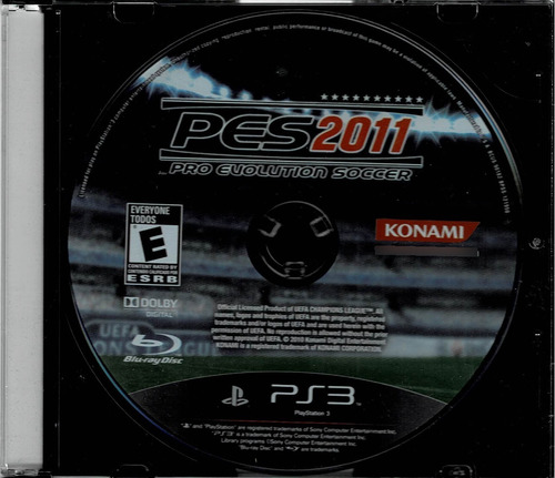 Ps3 - Pro Evolution Soccer 2011 - Solo Cd Original