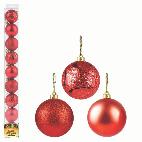  Bolas Natalina Kit 9 Peças De 5cm Enfeite Para Arvore Natal