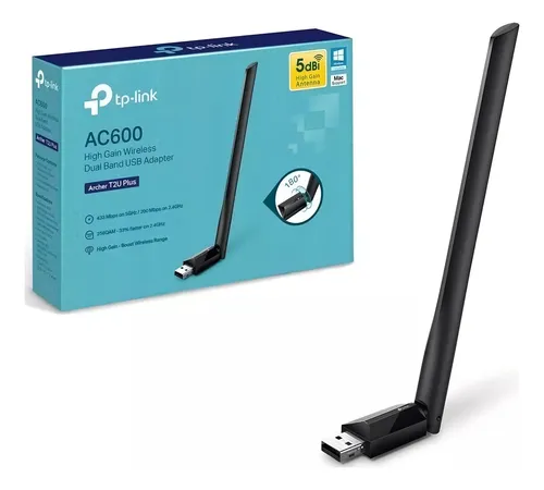 Adaptador De Red Usb Wifi Dual Band Ac600 Tp Link T2u Plus