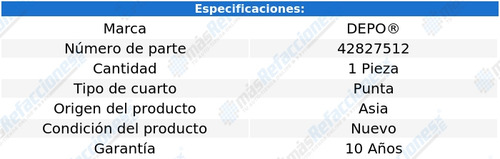 Cuarto Punta Ford Tracer 1992 1993 1994 1995 1996 Izq Qwe