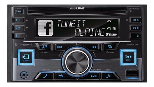 Autoestéreo para auto Alpine CDE-W265BT con USB y bluetooth