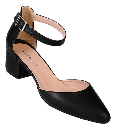 Zapatilla Tacon Mujer Negro Tacto Piel Stfashion 01403702