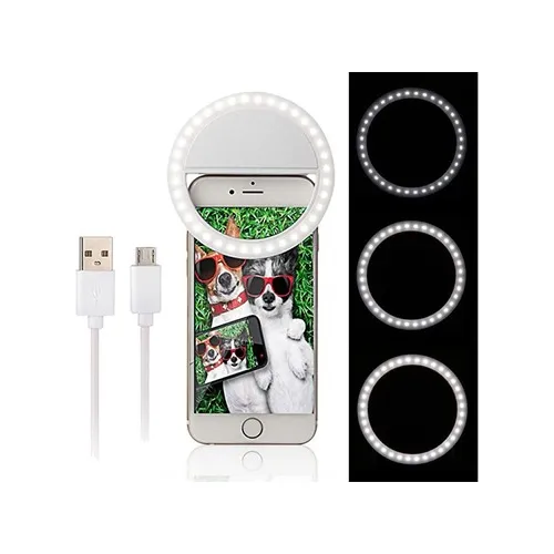 Aro Luz LED anillo Selfie para móvil tablet portátil monitor USB