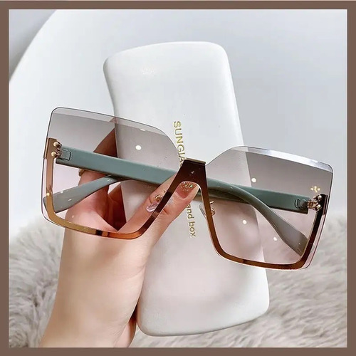 Lentes De Sol Moda Tendencia Estuche +funda Proteccion Uv400