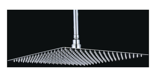 Ducha, Regadera Cuadrada Metálica, 40 Cm Con Tubo De Techo